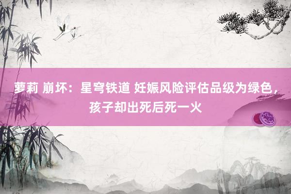 萝莉 崩坏:星穹铁道 妊娠风险评估品级为绿色,孩子却出死后死一火