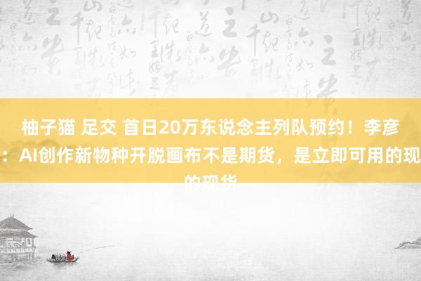 柚子猫 足交 首日20万东说念主列队预约！李彦宏：AI创作新物种开脱画布不是期货，是立即可用的现货