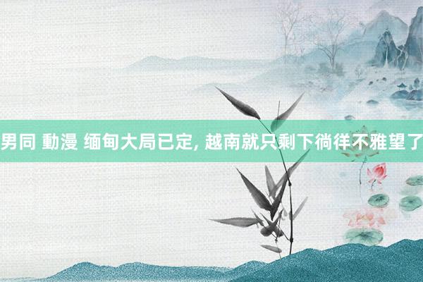 男同 動漫 缅甸大局已定， 越南就只剩下徜徉不雅望了