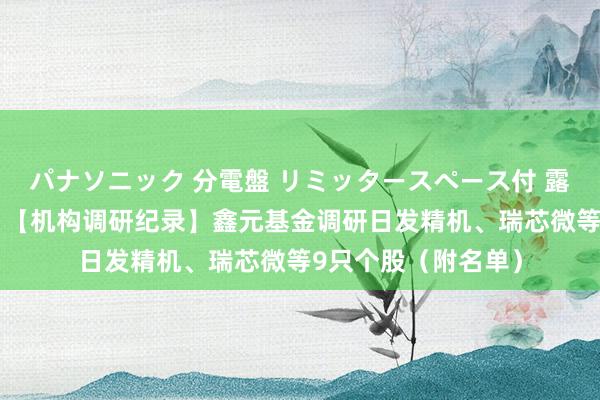 パナソニック 分電盤 リミッタースペース付 露出・半埋込両用形 【机构调研纪录】鑫元基金调研日发精机、瑞芯微等9只个股（附名单）