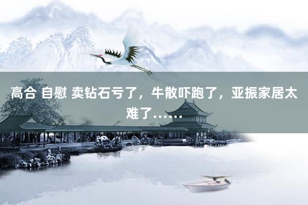 高合 自慰 卖钻石亏了，牛散吓跑了，亚振家居太难了……
