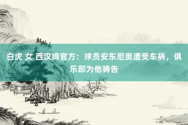 白虎 女 西汉姆官方：球员安东尼奥遭受车祸，俱乐部为他祷告