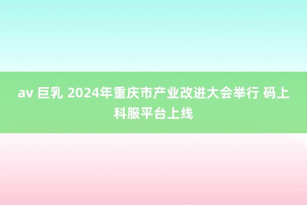 av 巨乳 2024年重庆市产业改进大会举行 码上科服平台上线