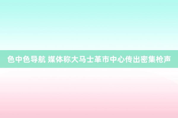 色中色导航 媒体称大马士革市中心传出密集枪声