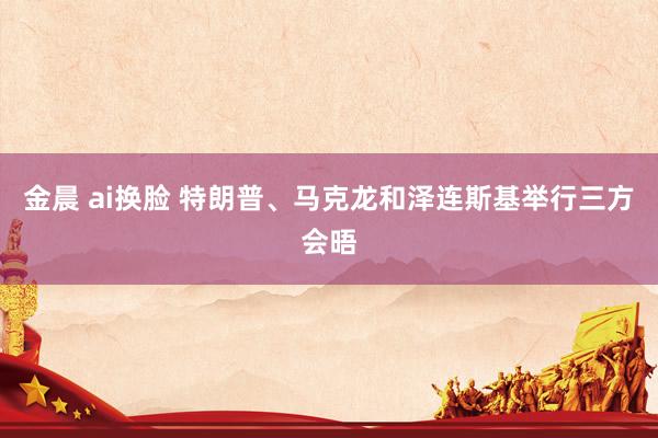 金晨 ai换脸 特朗普、马克龙和泽连斯基举行三方会晤