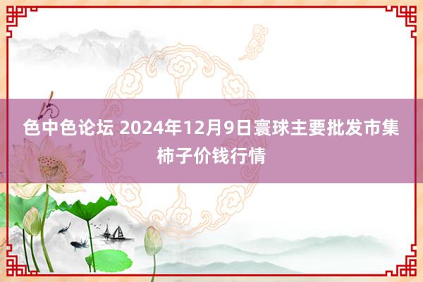 色中色论坛 2024年12月9日寰球主要批发市集柿子价钱行情