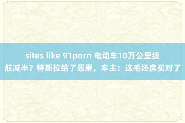 sites like 91porn 电动车10万公里续航减半？特斯拉给了恶果，车主：这毛坯房买对了