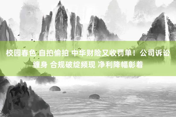 校园春色 自拍偷拍 中华财险又收罚单！公司诉讼缠身 合规破绽频现 净利降幅彰着