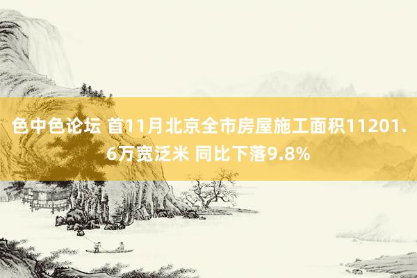 色中色论坛 首11月北京全市房屋施工面积11201.6万宽泛米 同比下落9.8%