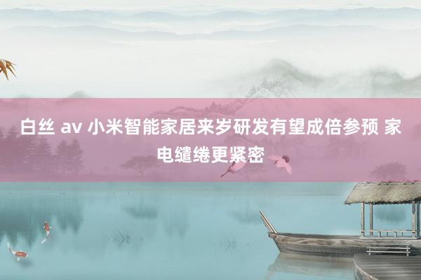 白丝 av 小米智能家居来岁研发有望成倍参预 家电缱绻更紧密