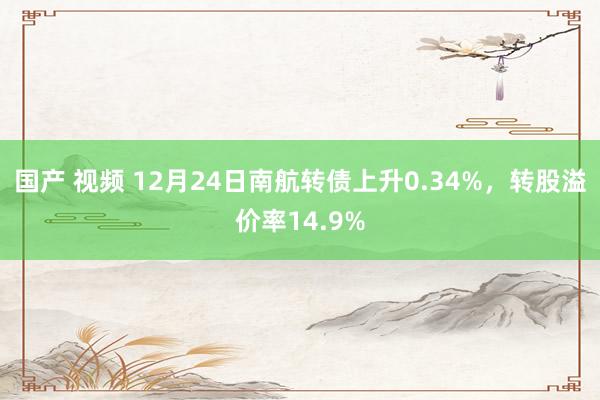 国产 视频 12月24日南航转债上升0.34%，转股溢价率14.9%