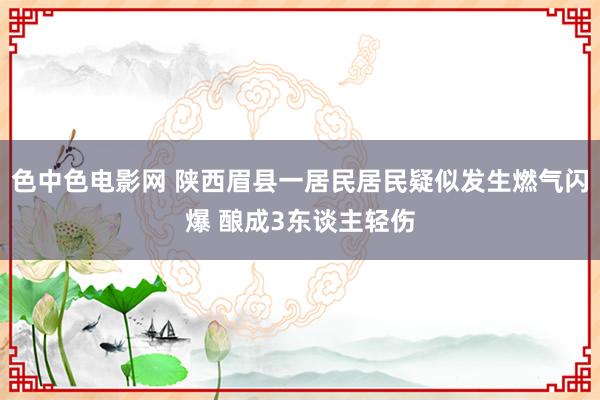 色中色电影网 陕西眉县一居民居民疑似发生燃气闪爆 酿成3东谈主轻伤