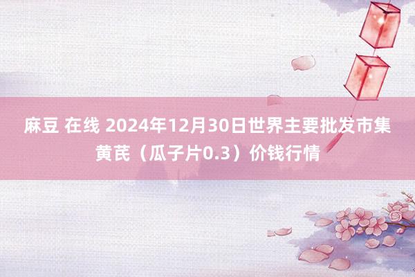 麻豆 在线 2024年12月30日世界主要批发市集黄芪（瓜子片0.3）价钱行情