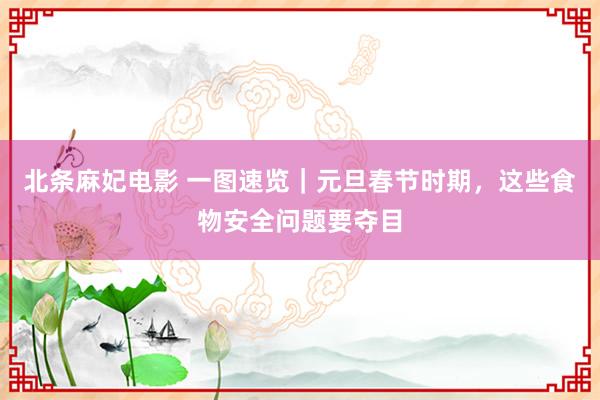 北条麻妃电影 一图速览｜元旦春节时期，这些食物安全问题要夺目