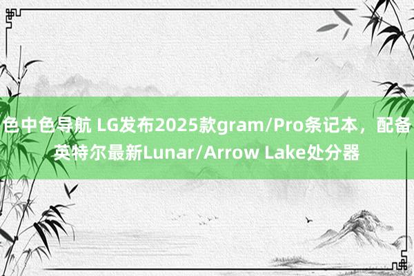 色中色导航 LG发布2025款gram/Pro条记本，配备英特尔最新Lunar/Arrow Lake处分器