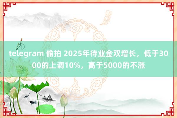 telegram 偷拍 2025年待业金双增长，低于3000的上调10%，高于5000的不涨