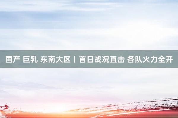 国产 巨乳 东南大区丨首日战况直击 各队火力全开
