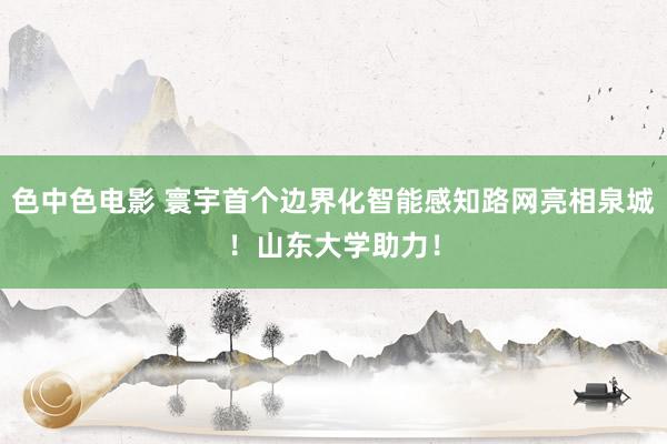 色中色电影 寰宇首个边界化智能感知路网亮相泉城！山东大学助力！