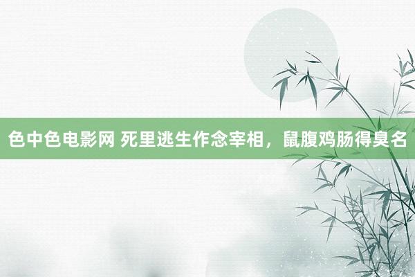 色中色电影网 死里逃生作念宰相，鼠腹鸡肠得臭名