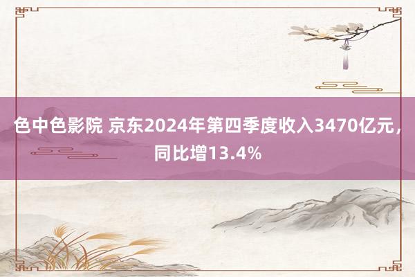色中色影院 京东2024年第四季度收入3470亿元，同比增13.4%