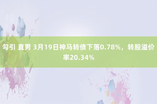 勾引 直男 3月19日神马转债下落0.78%，转股溢价率20.34%