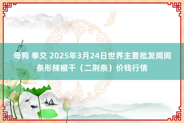 母狗 拳交 2025年3月24日世界主要批发阛阓条形辣椒干（二荆条）价钱行情