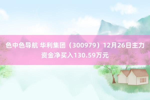 色中色导航 华利集团（300979）12月26日主力资金净买入130.59万元