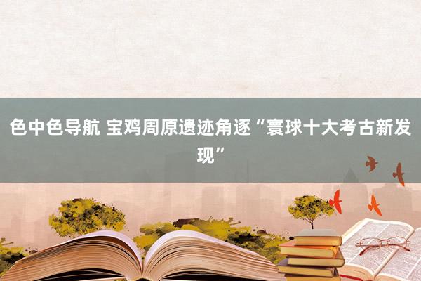 色中色导航 宝鸡周原遗迹角逐“寰球十大考古新发现”