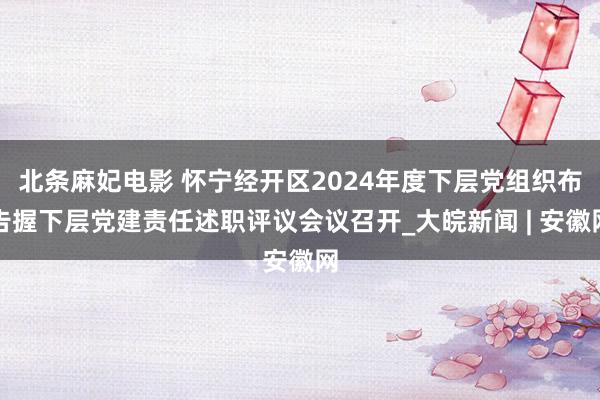 北条麻妃电影 怀宁经开区2024年度下层党组织布告握下层党建责任述职评议会议召开_大皖新闻 | 安徽网