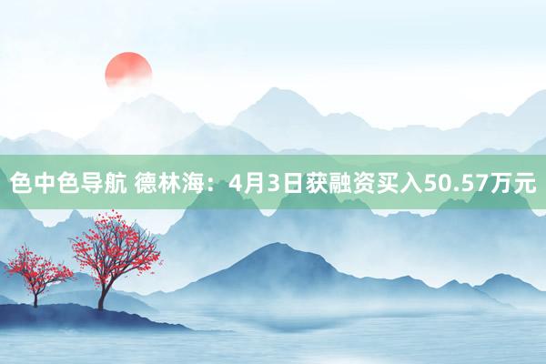 色中色导航 德林海：4月3日获融资买入50.57万元