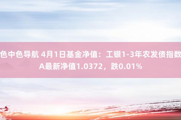 色中色导航 4月1日基金净值：工银1-3年农发债指数A最新净值1.0372，跌0.01%
