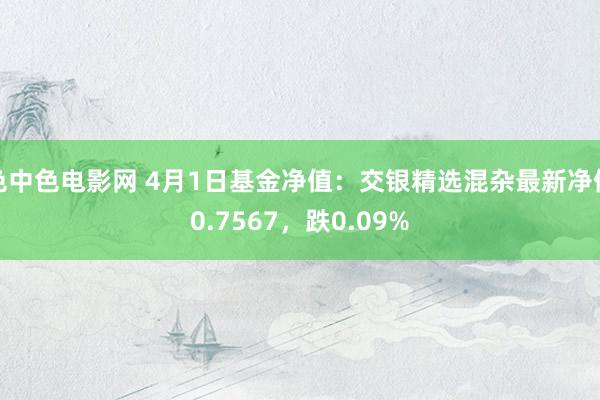色中色电影网 4月1日基金净值：交银精选混杂最新净值0.7567，跌0.09%