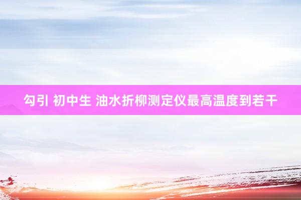 勾引 初中生 油水折柳测定仪最高温度到若干