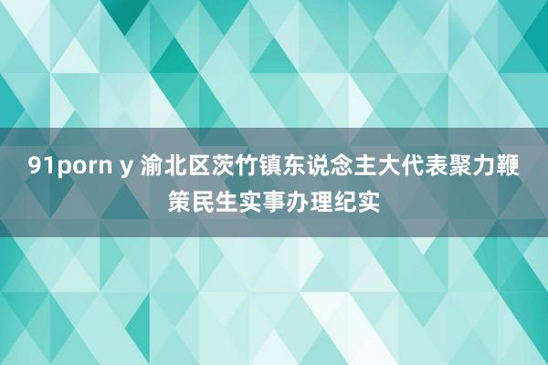 91porn y 渝北区茨竹镇东说念主大代表聚力鞭策民生实事办理纪实